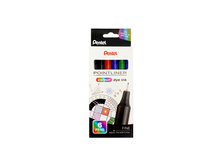 PentelArts Feutre POINTLINER colour dye ink, étui de 24