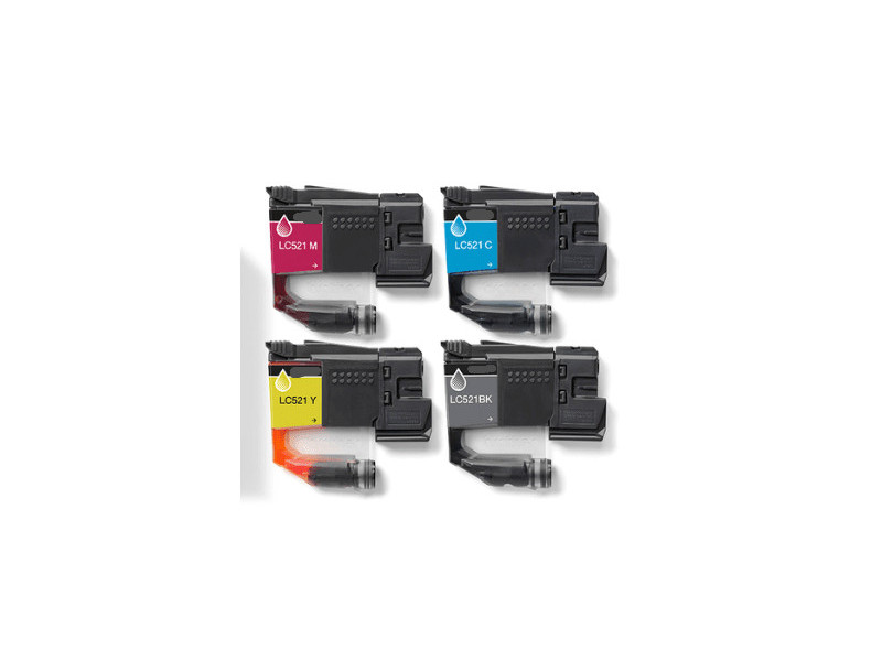 Cartouche compatible Brother LC521Y - Jaune - 500 pages