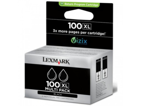 Twin Pack - Lexmark 100XL Noir
