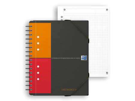 Oxford International Cahier 'MEETINGBOOK', quadrillé, A5+