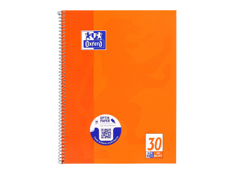 Oxford Cahier à spirale, A4+, uni, 160 pages, orange