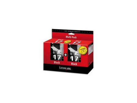 Cartouche jet d'encre lexmark n°17 plus - noir (pack de 2)
