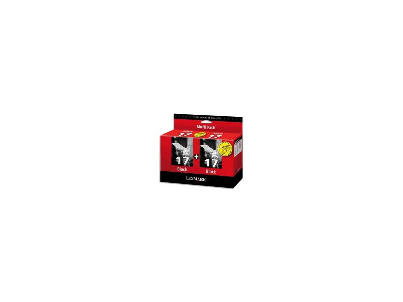 Cartouche jet d'encre lexmark n°17 plus - noir (pack de 2)