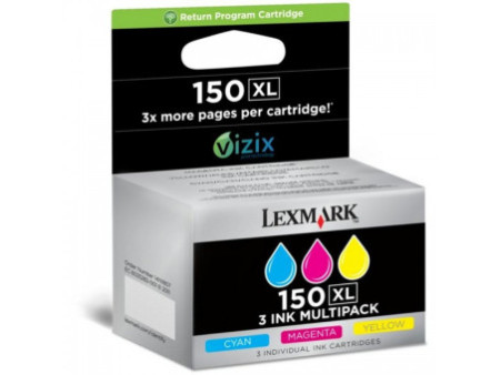 Multipack 3 cartouches Lexmark 150XL (700 pages) - C/M/Y