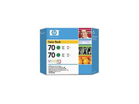 Twin Pack HP 70 - Vert (130ml - Pack 2)