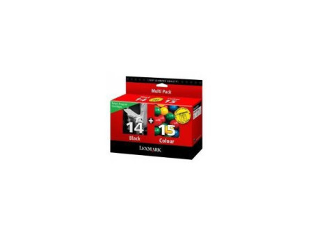 Multipack Cartouches Lexmark 14 + 15 (2 cartouches)