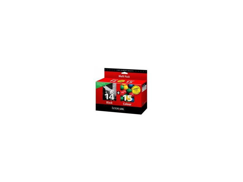 Multipack Cartouches Lexmark 14 + 15 (2 cartouches)