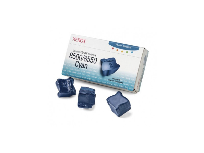 XEROX CARTOUCHE ENCRE SOLIDE CYAN 3 BARRAS PHASER/8500/8550