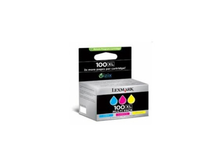 LEXMARK CARTOUCHE JET D'ENCRE COULEURS Nº100XL (PACK DE 3 COULEURS)