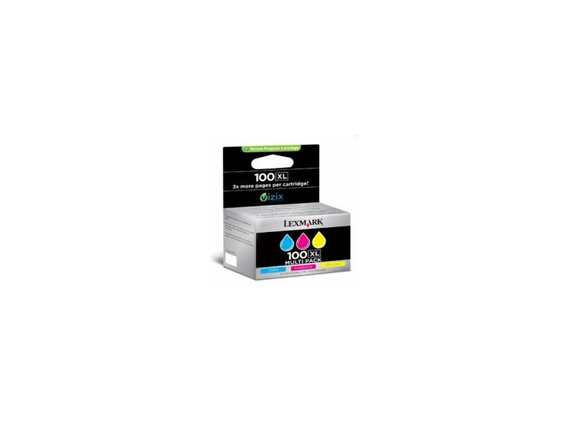 LEXMARK CARTOUCHE JET D'ENCRE COULEURS Nº100XL (PACK DE 3 COULEURS)