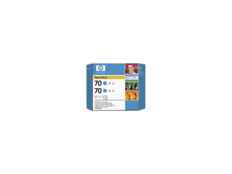 Twin Pack HP 70 - Cyan (130ml - Pack 2)