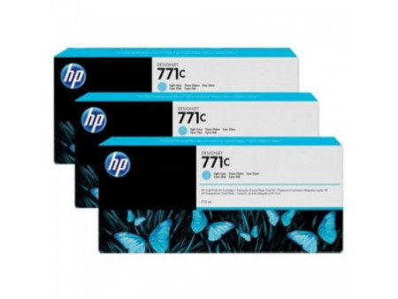 Cartouche HP 771 JAUNE CLAIR - 775ML PACK 3
