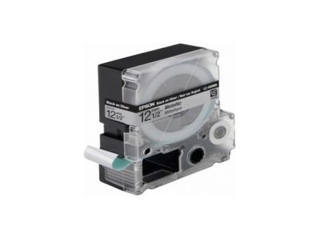 ruban epson marqueur non-lamine lc-4sbm9 argent métallique/noir 9m 12mm (C53S625414)