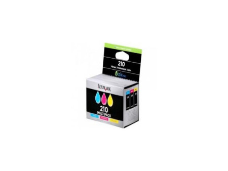 Pack de 3 cartouches Lexmark N°210 - C/M/Y