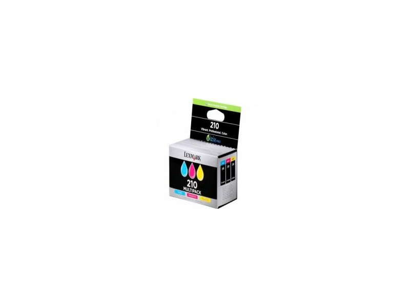 Pack de 3 cartouches Lexmark N°210 - C/M/Y