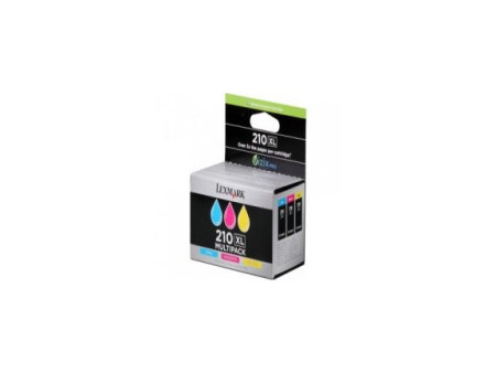 Pack de 3 cartouches Lexmark N°210XL- C/M/Y