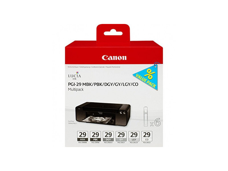 Multipack Canon PGI-29 mbk/pbk/dgy/gy/lgy