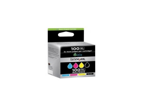 Pack Cartouches Lexmark 100XL - BK/C/M/Y