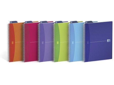 Oxford Cahier à spirale 'My Colours', A4, ligné