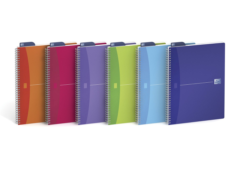 Oxford Cahier à spirale 'My Colours', A4, ligné