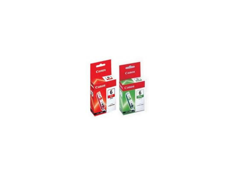 Cartouche Canon BCI-6R + BCI-6G -  Rouge/Vert (pack 2)