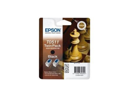 Cartouche Epson T0511 - Noir (Pack de 2)