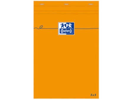 Oxford Bloc-notes, 85 x 120 mm, quadrillé,80 feuilles,orange