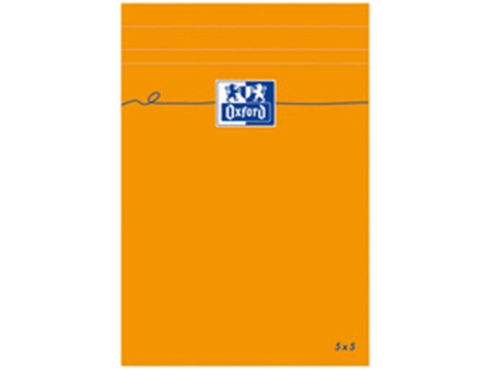 Oxford Bloc-notes, 110x170mm, quadrillé, 80 feuilles, orange