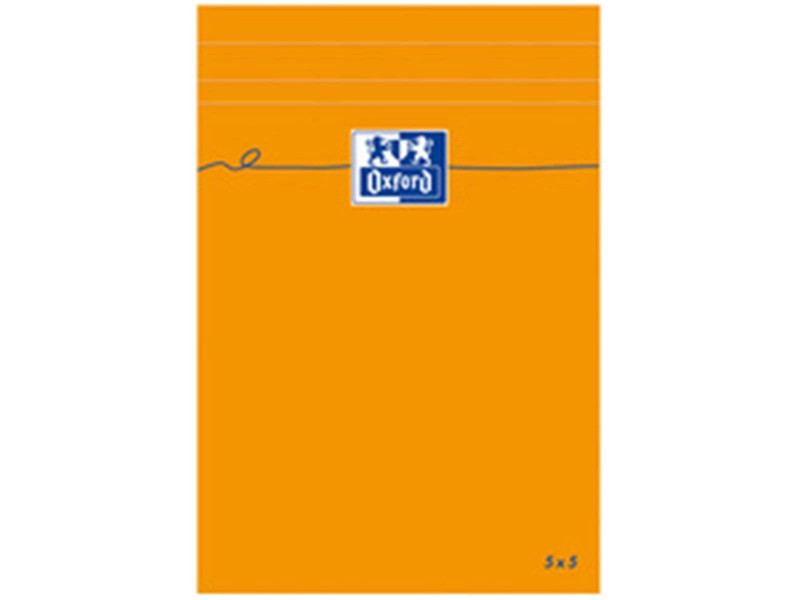 Oxford Bloc-notes, 110x170mm, quadrillé, 80 feuilles, orange