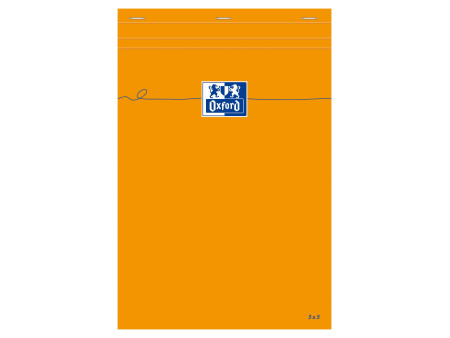 Oxford Bloc-notes, A4, quadrillé, 80 feuilles, orange