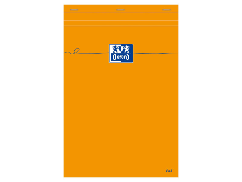 Oxford Bloc-notes, A4, quadrillé, 80 feuilles, orange