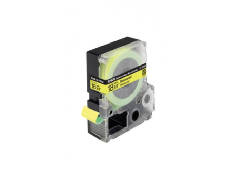 epson ruban marqueur non-lamine lc-5ybf9 jaune fluorecent/noir 9m 18mm lw/400/900p