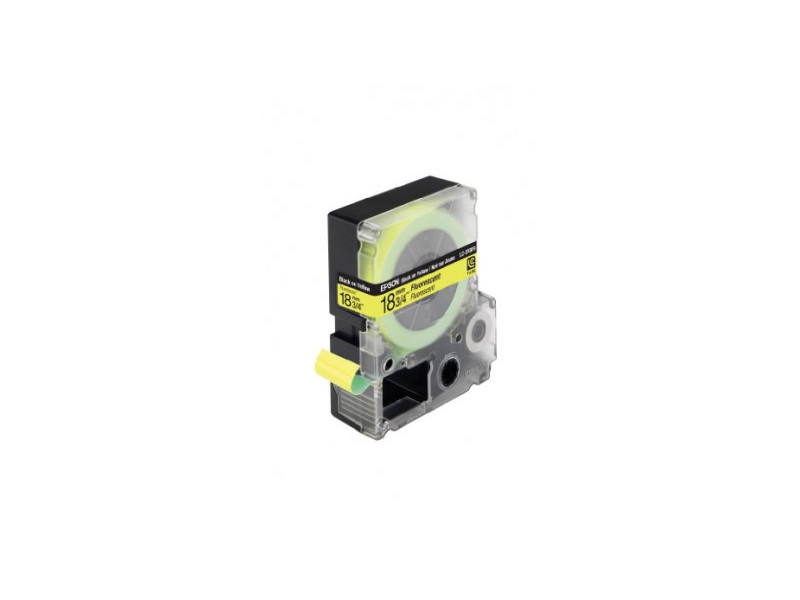 epson ruban marqueur non-lamine lc-5ybf9 jaune fluorecent/noir 9m 18mm lw/400/900p