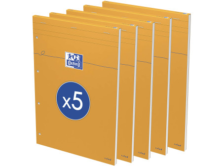 Oxford Bloc-notes, 210 x 315, ligné - avec marge, 160 pages