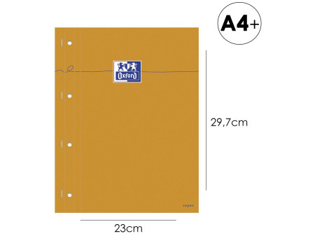 Oxford Bloc-notes, 230 x 297, Seyès, 80 feuilles, orange