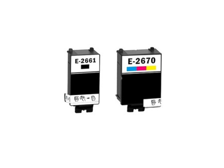 Multipack compatible Epson T266 + T267 (noir + couleur)
