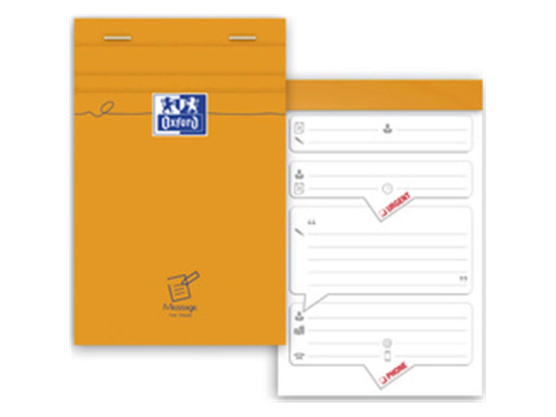 Oxford Bloc message agrafé, 110 x 170 mm, 80 feuilles
