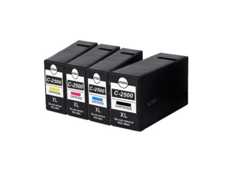 Multipack 4 Cartouches compatibles Canon PGI-2500XL BK/C/M/Y