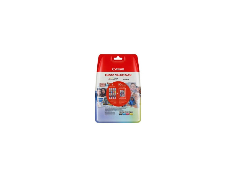 Multipack Canon CLI-521 - 4 cartouches - c/m/y/bk