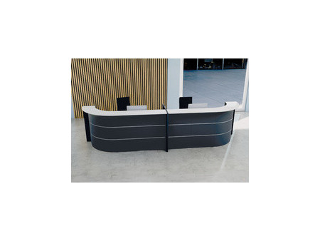 kerkmann Comptoir arrondi BARI up & down, grand, blanc