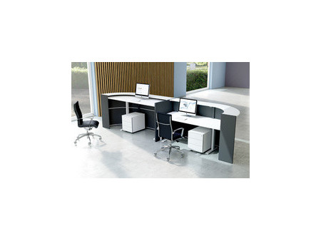 kerkmann Comptoir arrondi BARI up & down, grand, blanc