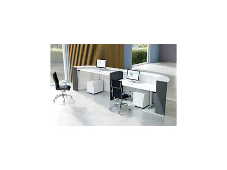 kerkmann Comptoir arrondi BARI up & down, grand, anthracite