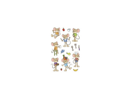 HERMA Stickers MAGIC "souris amusantes", transpuffy