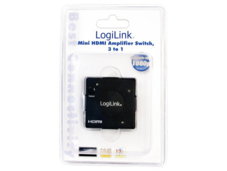 LogiLink HD0006 Commutateur HDMI Mini 3 Entrées/1 Sortie 1080p Noir