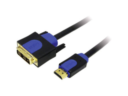 LogiLink Câble HDMI High Speed, HDMI - DVI-D, 1 m