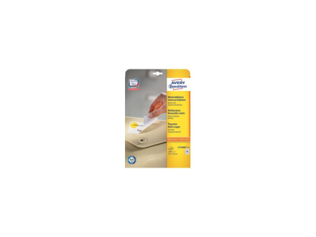 AVERY Zweckform étiquettes Stick+Lift, 63,5 x 38,1 mm, blanc