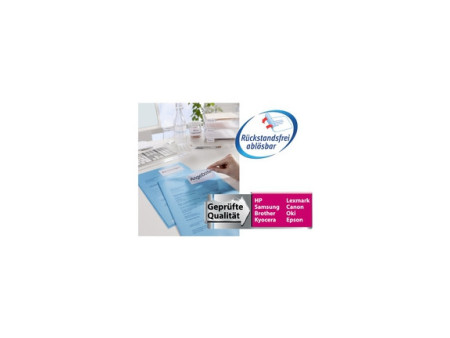 AVERY Zweckform étiquettes Stick+Lift, 63,5 x 38,1 mm, blanc