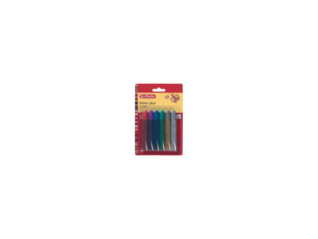 herlitz Colle Glitter, tubes assortis, 6 x 10 ml