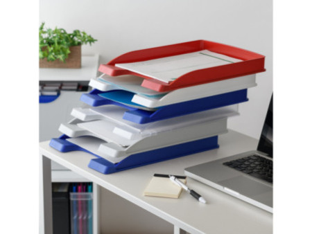 LEITZ bac à courrier Plus plat, format A4, en polystyrène,