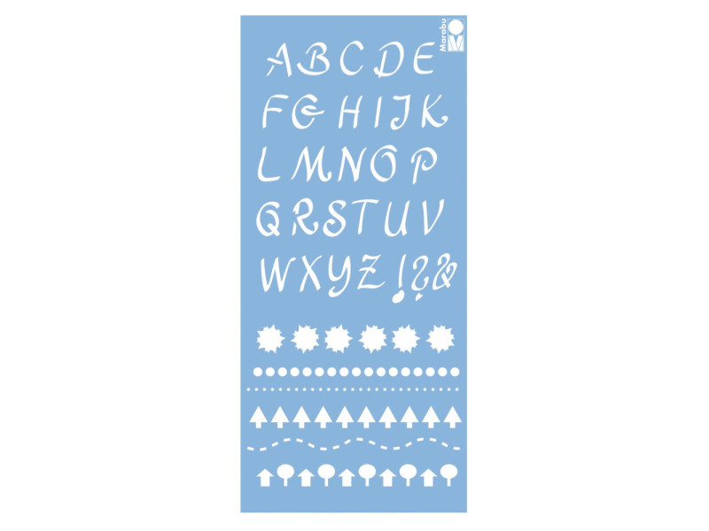 Marabu pochoir á écriture "Alphabet 2", 150 x 330 mm